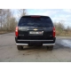 Защита заднего бампера уголки 75х42 мм ТСС для Chevrolet Tahoe 2006-2014