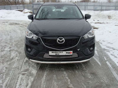 Накладка решётки радиатора 16 мм ТСС для Mazda CX-5 2011-2015