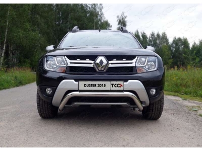 Защита передняя Кенгурятник 60 мм ТСС для Renault Duster 2015-2021