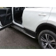 Пороги с площадкой алюминиевый лист 42 мм ТСС для Toyota RAV4 2015-2019